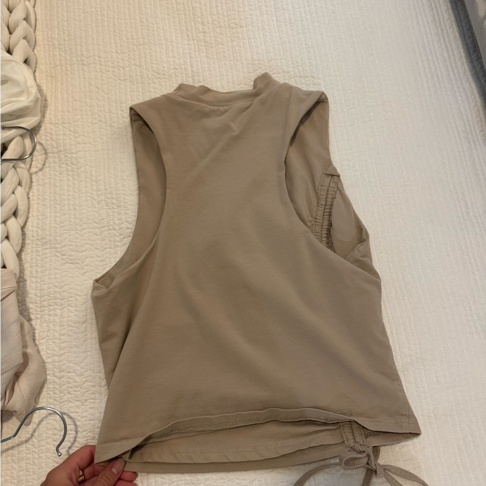 superdown Beige Ruched Tank Top - Picture 6 of 6